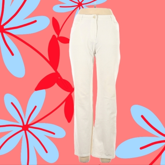St John Cavier Marie Twill White Pants ..Size 10 - Picture 2 of 10